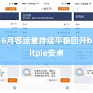 6月客运量持续平稳回升bitpie安卓