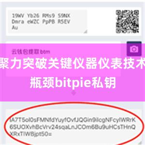 聚力突破关键仪器仪表技术瓶颈bitpie私钥