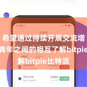 希望通过持续开展交流增进两国青年之间的相互了解bitpie比特派