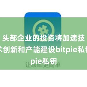 头部企业的投资将加速技术创新和产能建设bitpie私钥